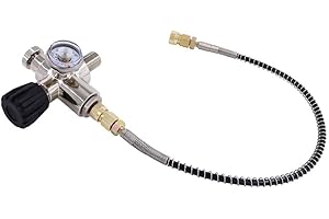 MiOYOOW PCP Station de Remplissage d'air, 40Mpa / 6000psi Station de Remplissage de Paintball Adaptateur de Charge de Station de Remplissage SCBA PCP 24'' pour Cylindres de Plongée