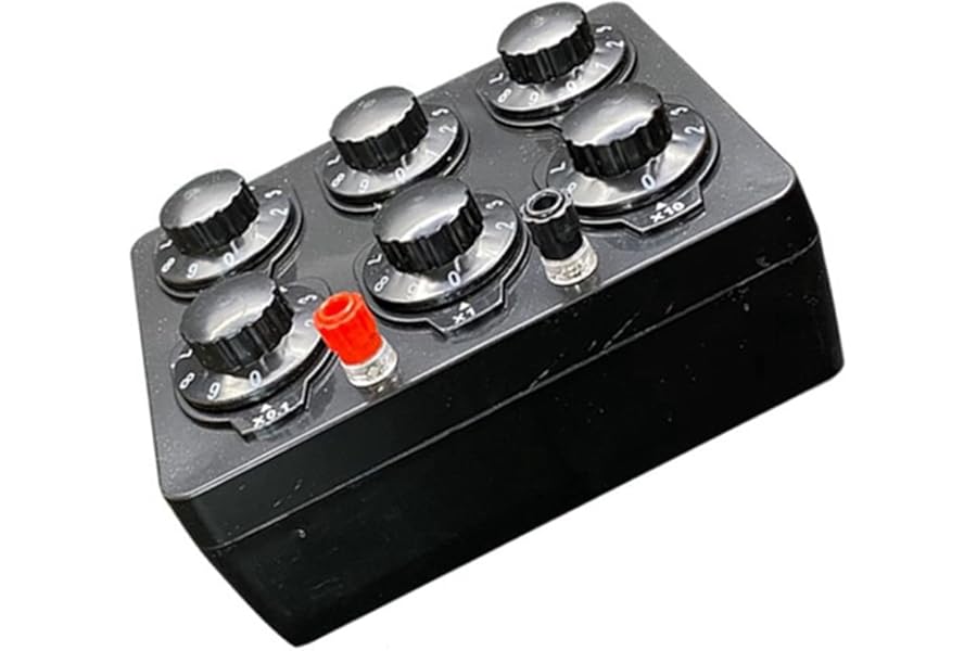 Hopbucan 0-99999.9 Ohm Simple Resistance Box Variable Decade Resistor Teaching Instrument Teaching Resistance Box