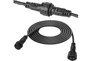 Vsshe Złącze rozdzielacza 5 m do lampek bożonarodzeniowych, wodoszczelność IP65, 2-pinowe przedłużacze do świateł globusowych kalibru 16 mm (G40), do zewnetrznego użycia, kurtyny