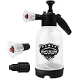 Snow Foam Gun - 2L Heavy Duty Pressurised Soap Sprayer with Two Nozzles Car Thick Foam Blaster, Hand Pump for Car Cleaning & Valeting