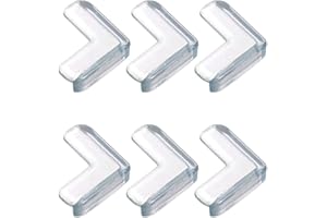 WeddHuis Protection Coin de Table Bébé, 6Pcs Protecteur d'angle de Meuble Transparent, Doux et Haute Résilience, Protège Le Bébé des Angles Vifs de la Table (L-Shape)