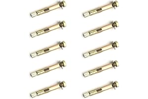 KTBEYTI 10 Pezzi 60 mm Vite di Espansione per Piastrelle Cemento Pareti Esterno di Espansione del Bullone per Decorazione Della Casa Recinzioni Manicotto a Bullone Esagonale