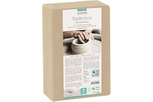 ‎CREATO Glorex 6 8073 605 - Töpferton 5kg weiss unschamottiert