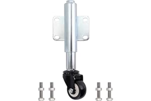 Skelang 1 Pcs Roulette portail roulant 6,5cm, roulettes pour meubles, roulettes pivotantes 2", pour porte de jardin en bois, clôture de cour, capacité de charge 50kg