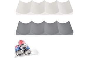 DECORDWELL 2 Casier à Bouteilles en Plastique,Étagère à Vin,Porte Bouteille pour Cuisine Réfrigérateur,Porte Bouteille Frigo Antidérapant,Tapis en Bière,Range Bouteille,Organisateur de Canettes de Bière