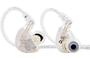 EZ EAR TANGZU Wan’er S.G 10 mm HiFi-In-Ear-Monitor-Kopfhörer mit dynamischem Treiber und abnehmbarem 0,78mm 2Pin Kabel, ergonomische Passform für Bühnenmusiker, Sänger (Weiß, kein Mikrofon)