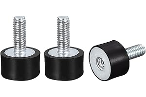 sourcing map Goma Monturas 3 Piezas M5 Macho/Hembra Vibración Aislador Impacto Absorbedor D15mmxH10mm