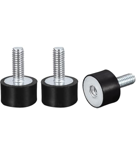 Sourcing Map M10 Silent Bloc Support Caoutchouc 2Pcs Mâle/Femelle Amortisseur Pour Moteur Générateur Compresseur Garage Inverse Pompe Impact Air Générateur Bobines D40mmxH20mm