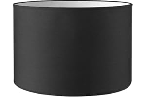HOME SWEET HOME COLLECTION Home Sweet Home Moderne Abat-jour Bling | cylindre |30/30/20cm | Noir | Abat jour tissu | pour douille de lampe E27 | Abats-jour Plafond, Suspendue, Lampe de table