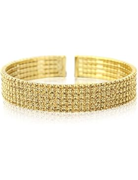 Elegante Swarovski Elements Kristall-Diamant Armband/Armreif mit 18K Gelbgold Vergoldet Weiße Kristalle inklusive...