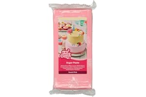 FunCakes Rollfondant Sweet Pink: Einfach zu verwenden, glatt, flexibel, weich und biegsam, perfekt zum Dekorieren von Kuchen, halal, koscher und glutenfrei. 1 kg