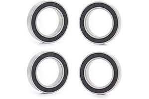 FUSHIBEARING 24378-2RS - Cuscinetto a sfera, 24 x 37 x 8 mm, in acciaio cromato, con guarnizione antipolvere, MR2437 LLB, cuscinetto a manovella per BB90 Treuse, 4 pezzi