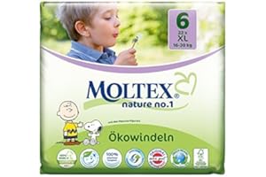 132 St. MOLTEX Nature No1 Ökowindeln Babywindeln XL Gr 6 (16-30 kg) 6x22St