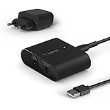 Belkin SoundForm Connect AirPlay 2 (Audio-Adapter für drahtloses Streaming mit optischen und 3,5-mm-Lautsprecher-Eingängen fü