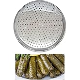 &Ccedil;ok Ama&ccedil;lı &Ccedil;elik Delikli Tepsi &ndash; Sarma Dolma Altlığı & Pizza Pişirme Tepsisi &ndash; Dayanıklı Metal Fırın Tepsisi 24 cm