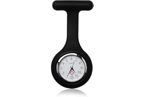 gaubss Nurse Fob Watch with Brooch, Nurses Watches for Women Men, Fob Watches for Nurses, Doctors, Paramedics - Easy to Read-Quartz Movement, Ideal for Healthcare Professionals