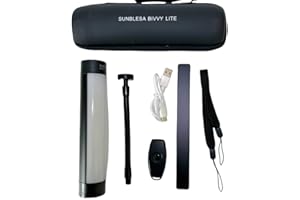 SUNBLESA Bivvy - Farol LED magnético recargable para acampada (5000 mAh, batería de emergencia para exteriores, 54 horas, luces de trabajo, senderismo, pesca, equipo)