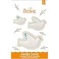 Kit 3 Emporte-pièces En Plastique Colombe Decora 0255407 - Parfait Pour Biscuits, Pâte à Sucre Et Pâte à Modeler