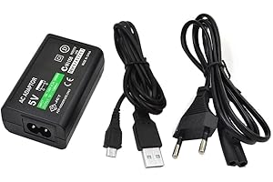 WICAREYO Netzteil Kompatibel für PS Vita 2000, Netzteil AC Adapter EU Stromkabel Kompatibel für PS Vita 2000