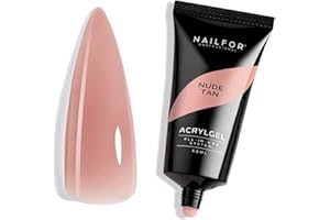 Nailfor Acrylgel NUDE TAN 30ML In Tubo Per Ricostruzione Unghie 30ml Made In Usa Facile Allungamento Estensione Unghie Professionale Rapida, Veloce E Resistente - Made in USA