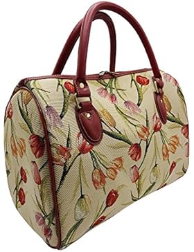 Damen Handtasche, Henkeltasche Gobelin-Stil 37 x 28cm