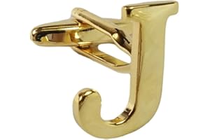 CHARLES WILLIAM FASHION Single Gold Alphabet Initial Cufflink (Buy 2 To Make A Pair) SOLD INDIVIDUALLY To Make A Personal Pair PLEASE READ CAREFULLY Wedding Mix & Match Letter Cufflinks Gold Plated