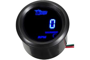 Mintice 12V Auto 2" 52mm Universale Digitale LED Blu Leggero Manometro Tachimetro Tacho Indicatore Calibro di Auto Motore Misuratore Meter
