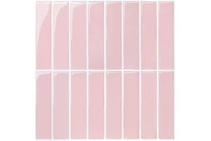 COMSTICKC 3D kakelklistermärken självhäftande rosa, 10 st