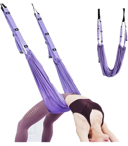 Corda da yoga aerea per stretching con ancoraggio per porta, 2024, per allenamento di flessibilità e supporto per dividere la schiena, imbracatura per allenamento fitness a casa, cinghia per allungare