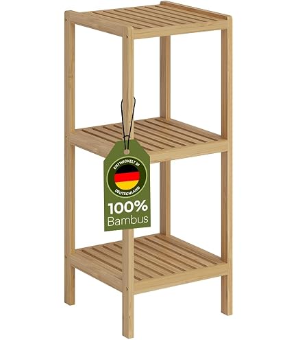 Scaffale ad angolo 103h cm in legno di bambù