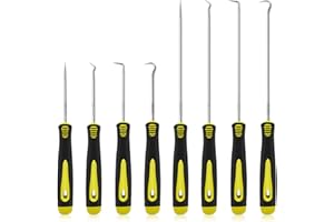 DaKuan Set di 8 ganci lunghi e corti, gancio per la rimozione del tubo, gancio per auto, estrattore per paraolio, gancio per O-ring, utensile per auto