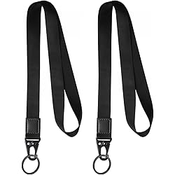 Jaune-Porte-Badge universel en métal, Clip pour clés, lanière de cou