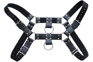Män Gay Läder Sele Justerbar Sexuell Body Bondage Burbälten Rave Gay kläder