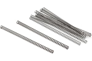 Unifizz Lot de 10 ressorts de compression en acier inoxydable 304, diamètre extérieur de 2 mm, taille du fil de 0,3 mm, longueur libre de 40 mm, ton argenté