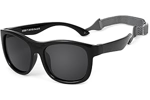 Hifot Dziecięce okulary przeciwsłoneczne 0-3 lata, 100% ochrona przed promieniowaniem UV, polaryzacyjne okulary przeciwsłoneczne dla małych dzieci, z paskiem do okularów, elastyczna oprawka TPEE,