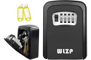 WLZP Caja de Cerradura Con Combinación y Llave - Almacenamiento Seguro Para Home, Factory, Decoration Company - Bloqueo Conveniente Para Obra y Gerencia - Incluye 2 Llaveros