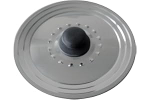 BAUMALU - Couvercle Multi-Degrés avec Trou Vapeur - Acier Inoxydable Haut de Gamme - Bouton Bakélite, Bord en Escalier - Pour Ustensiles de Ø18, 20 et 22 cm