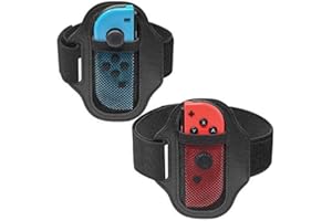 GAMSURFING Leg Strap for Nintendo Switch Sports Play Soccer/for Switch OLED Model Ring Fit Adventure Bundle Leg Fixing Band,Adjustable Adults Elastic Sports Strap for Nintendo Switch Sports9(2 Pack)