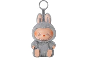 Elogoog LABUBU-Puppe, Plüsch-Spielzeug, Vinyl-Plüsch-Hängekarte, Blindbox-Figuren La Bubu, (D)