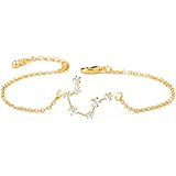 BOCHOI Braccialetti Zodiacali per le Donne Ragazze, Mamma Figlia, Ragazza Regalo Braccialetto di Compleanno, Argento/Oro/Oro 