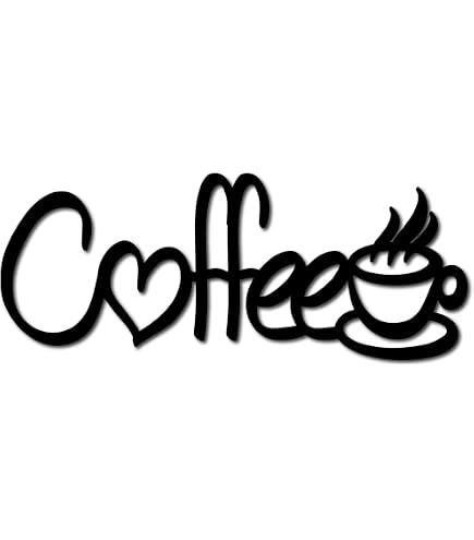 Cartello Metallo NBEADS Per Caffè E Bar - Decorazione Parete 28x12 Cm - Scritta Tazze