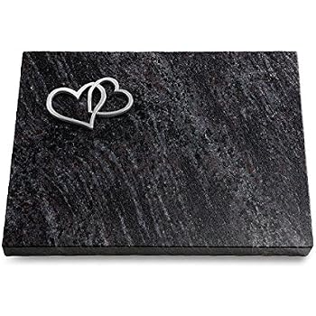 Grabplatte Wave Aus Orion-Granit 40x30x5 Cm Inkl. Gravur & Ornament