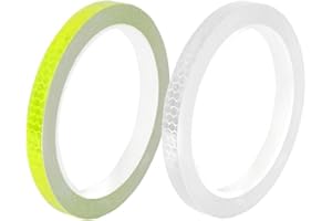 DIDISEEN Reflective Tape, 8m*10mm Safety Warning Stickers Security Marking Tape Self-Adhesive Waterproof High Visibility for Outdoor Vehicles Bikes Helmets Baby Strollers Trucks (2 Rolls)