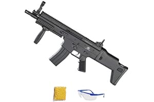 SPRING FN SPR Scar-L Negro | Fusil de Airsoft Calibre 6mm (Arma Larga de Aire Suave de Bolas de plástico o PVC). Sistema: Muelle, 0.9 Julios