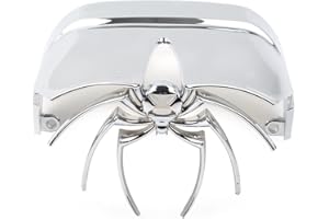GZYF Rear Lamp Cover, Chrome Spider Rear Tail Light Cover Replacement for Harley-DAVIDSON Dyna Electra Glide