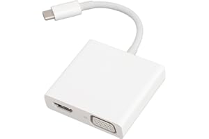 Elprico USB C to HDMI VGA Adapter, USB Type C Digital AV Multiport Adapter, 1080P USB3.0 Converter, Plug and Play for Computers