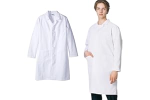 KEWUF Blouse blanche chimie lycee, Blouse chimie lycee, Blouse blanche chimie lycee, Blouse Blanche Chimie Lycee laboratoire Blouse Medicale blanc manches longues Blouse medicale femme/homme, XXL