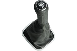 Newtown2700-parts Schaltknauf, Schaltmanschette, Rahmen kompatibel für VW Polo 6R 6C 5 Gang