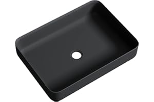 doporro Lavabo da Appoggio, Lavandino Bagno 55x40x13cm, Lavabo da Minerale Fuso Colossum812, Antracite