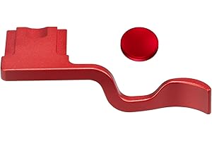 BITUBOL Daumengriff aus Metall für Fuji Fujifilm XT50 XT5 XT4 XT3 XT30 XT2 XT20 XT10 Digitalkamera Blitzschuh Daumengriff Zubehör (rot)